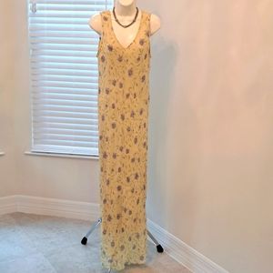 Long Yellow Floral Dress